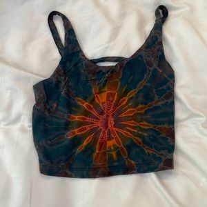 Tie dye crop with open back